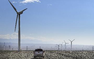 中企投资风电项目在哈萨克斯坦江布尔州开工