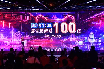 Chinas Singles Day sales hit 10 bln yuan in 96 seconds