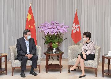 林郑月娥与梁君彦商讨现届香港特区立法会继续履行职责安排